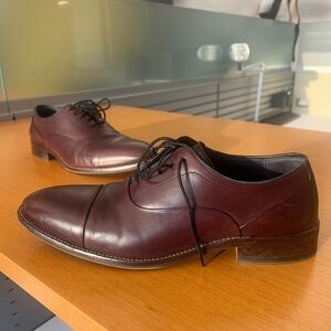 Johnston & Murphy Burgundy Leather Oxfords